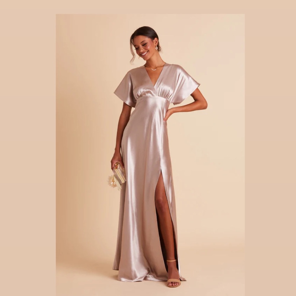 Birdy Grey Jesse Satin Dress - Taupe - Size M